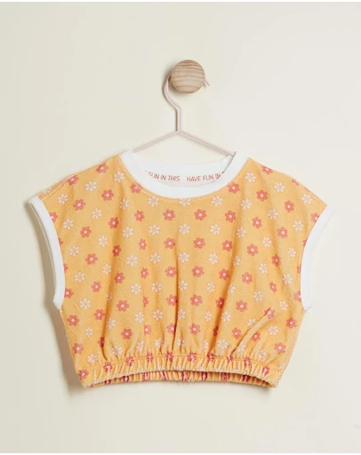 PLAY etc - Honeybee Terry Crop Top - Kids-Teens