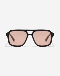 Hawkers Co - HAWKERS - CROUPIER Black Nude Brown Aviator Sunglasses for Men and Women UV400