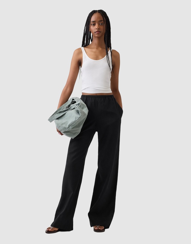 GAP - Linen Drawstring Wide Leg Pants
