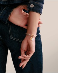 THOMAS SABO - THOMAS SABO Connect Charm star with white stone in Gold