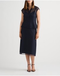 David Lawrence - Rosette Lace Top