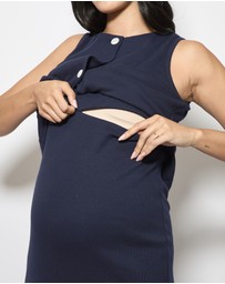 Soon Maternity - Isla Soft Rib Feeding Dress