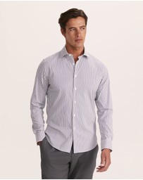 SABA - Calvin Long Sleeve Slim Stripe Shirt