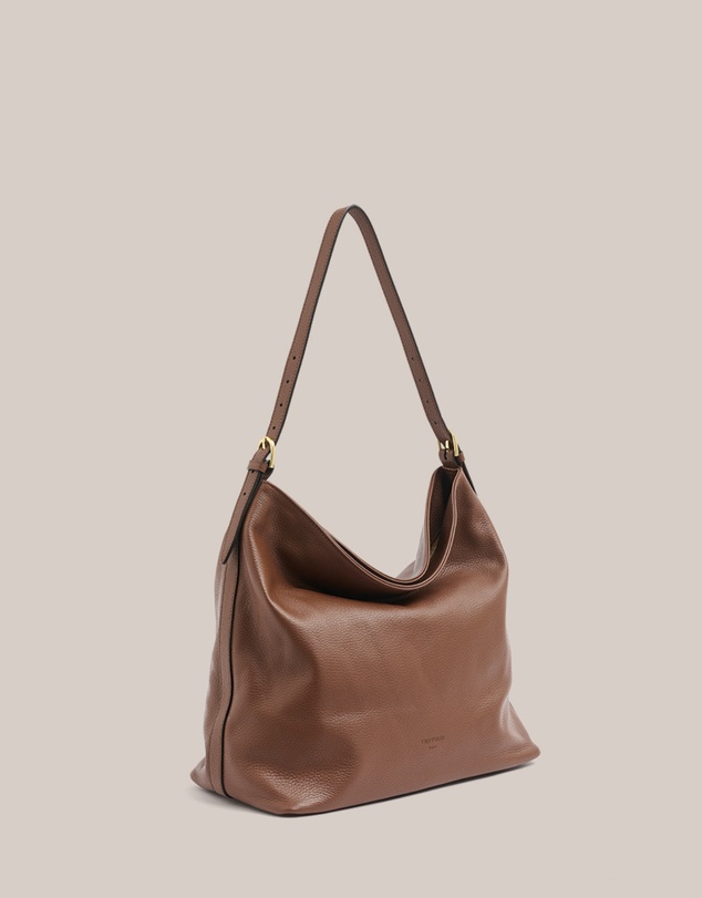 VESTIRSI - Serena Mocha Leather Hobo Bag