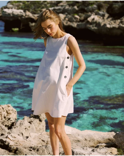 Soon Maternity - Maeve Linen Feeding Dress