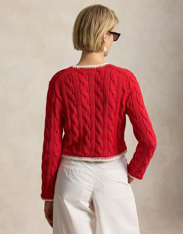 Polo Ralph Lauren - Cable-Knit Cropped Cardigan