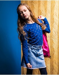 B.Nosy - Long Sleeve Polka Dot Top - Kids-Teens
