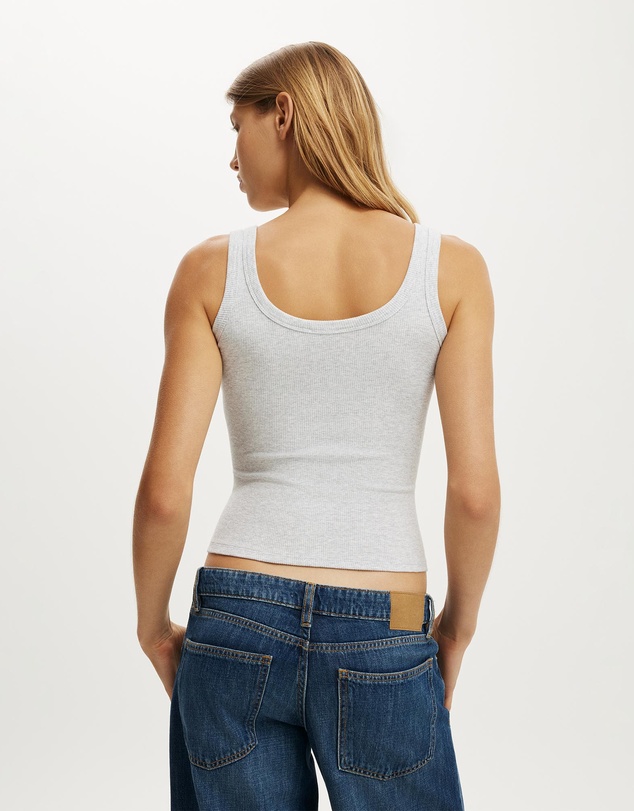 Cotton On - Blake Rib Scoop Tank