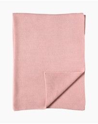 Living Textiles - Pram Knitted Blanket - Dusty Rose