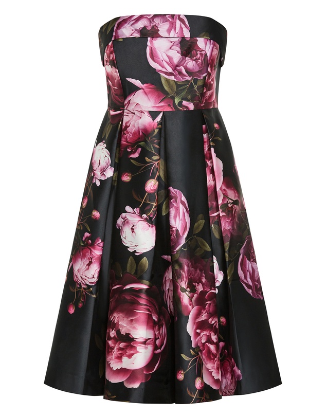 City Chic - Tiffany Bloom Strapless Midi Dress