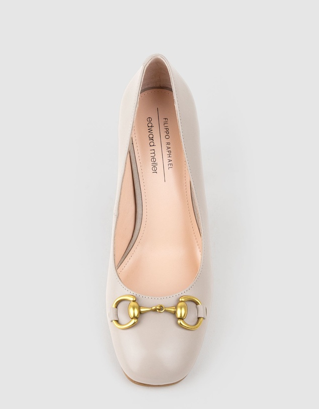 Edward Meller - BAILEY85 Block Heel Pump with Trim