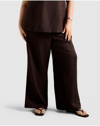Forever New Curve - Posey Curve Linen Wide Leg Pants