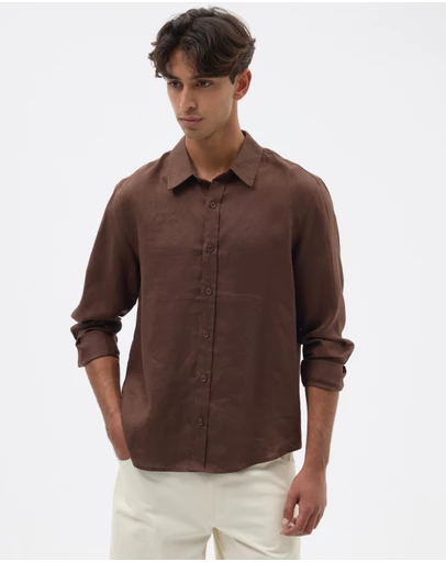 AERE - Euro Resort Linen LS Shirt