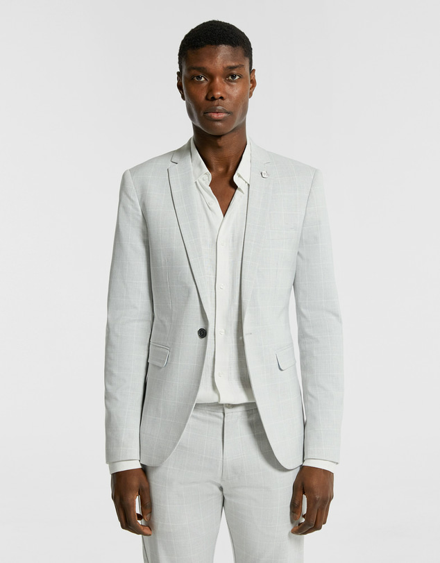 yd. - Terrazzo Check Stretch Blazer