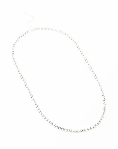 Lovisa - Waterproof Stainless Steel Round Box Chain Short Necklace