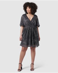 Pink Dusk by Curve Project - Glow Frill Hem Mini Dress