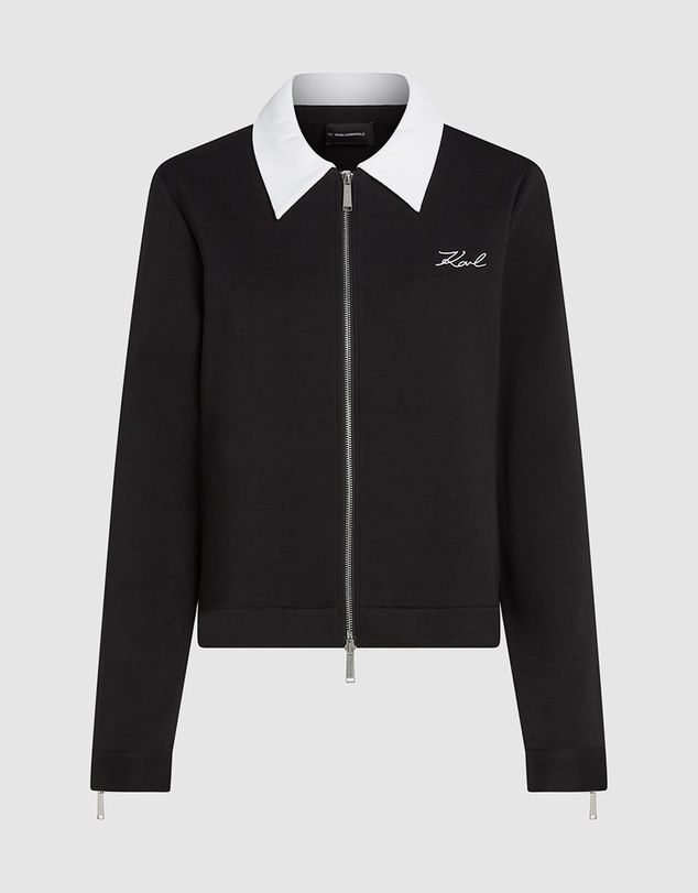 Karl Lagerfeld - Two Way Zip-Up Sweatshirt