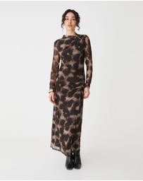 Forcast - Savanna Printed Mesh Dress
