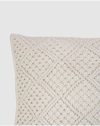 Bambury - Anka Square Cushion Ivory