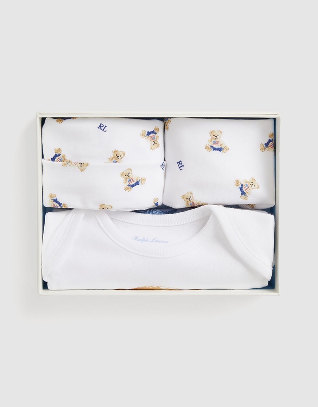 Polo Ralph Lauren - Polo Bear Cotton 3-Piece Gift Set - Babies