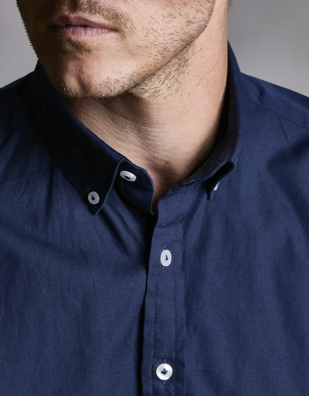 Abelard - 2 Ply Ortono Washed Oxford Slim Fit Shirt