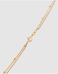 Elli Jewelry - Necklace Plate Pendant Layer Filigree in 925 Sterling Silver Gold Plated