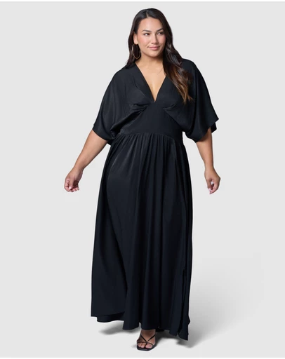 Sunday In The City - Black Noise Maxi Dress