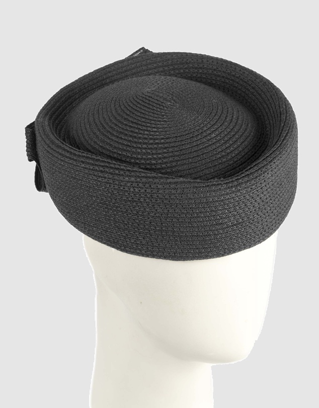 Max Alexander - Black Braid Pillbox Hat