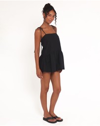 Petal & Pup - Rubie Tie Shoulder Playsuit - Black
