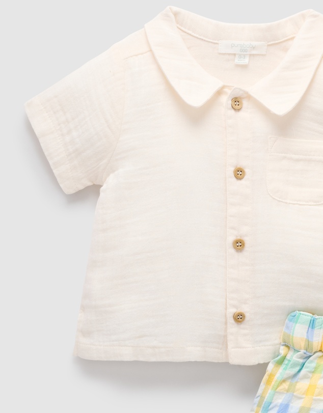 Purebaby - Check Set -Kids-Babies