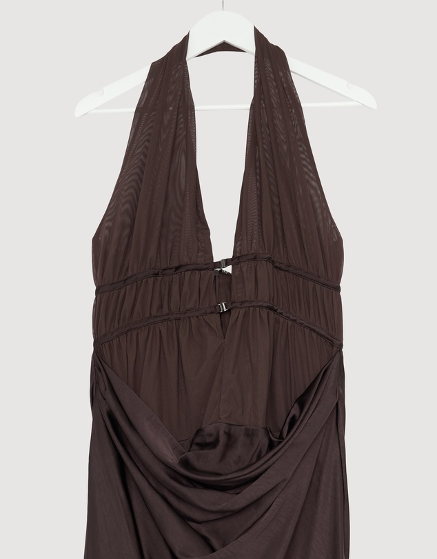 Revibe - Repaired MISHA Celine Mesh And Satin Gown - AU XL