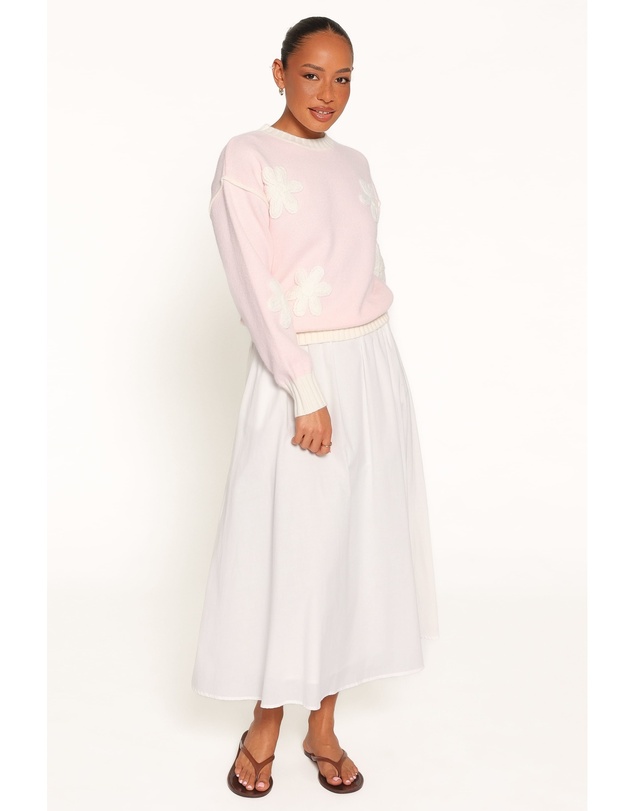 Petal & Pup - Calypso Floral Sweater - Pale Pink