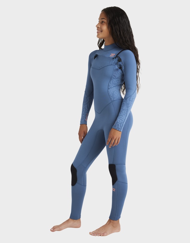 Billabong - Girls 8 to 14 4/3mm Synergy Natural Chest Zip Wetsuit