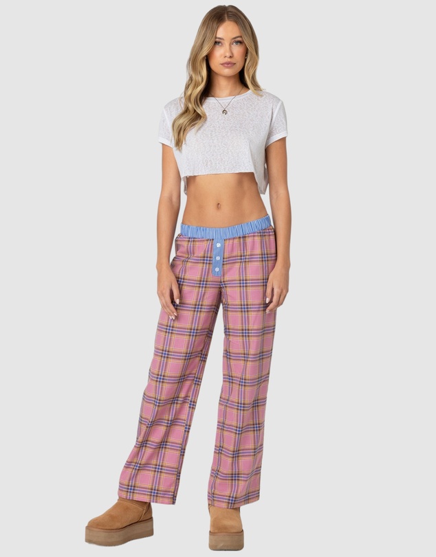 EDIKTED - Plaid & Stripe Pants