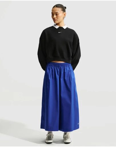Nike - Nike Studio Fleece Oversized Cropped Crew Sweat