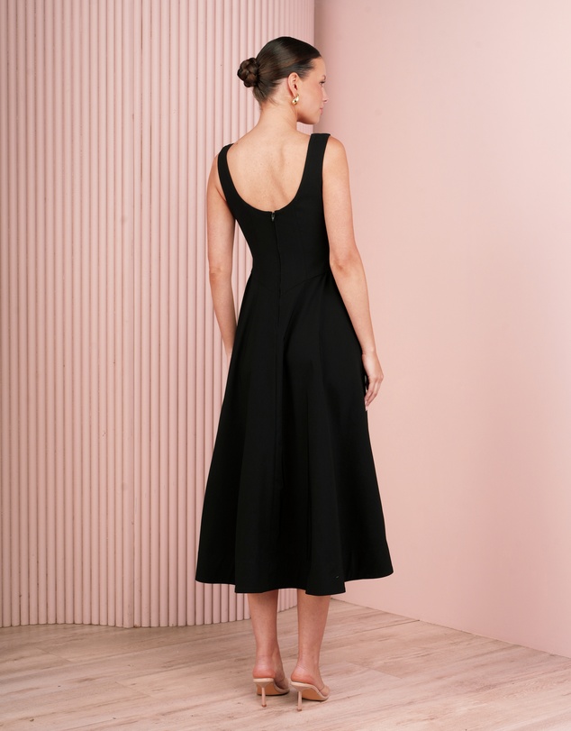 Azzurielle - Parrie Full Skirt Midi Dress