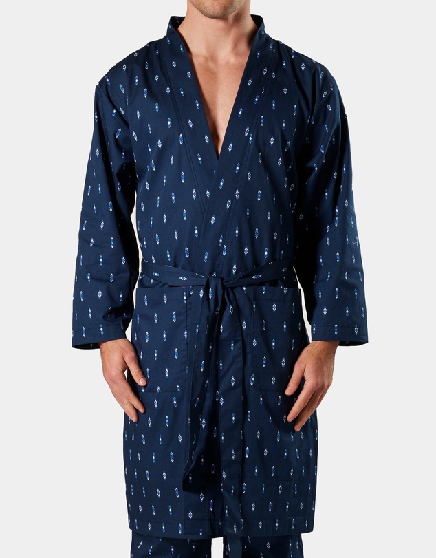 Mitch Dowd - Flint Cotton Robe - Navy
