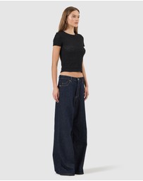 Rolla's - Daisy Lace Tee - Black
