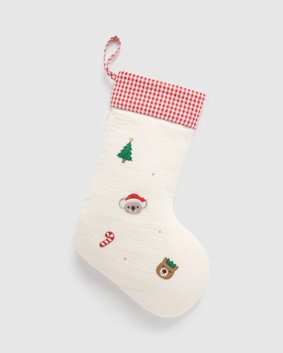 Purebaby - Embroidered Christmas Stocking-Kids-Babies