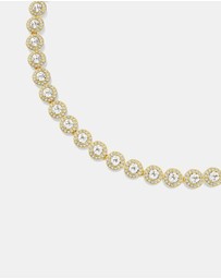 Swarovski - Una Angelic Tennis Necklace, Round Cut, White, Gold-Tone Plated