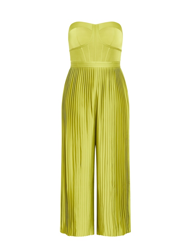 City Chic - Palazzo Pleat Jumpsuit