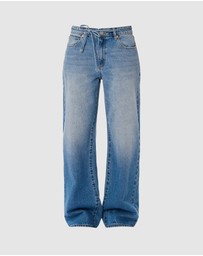 Abrand - 99 Baggy Worn Tie Jeans