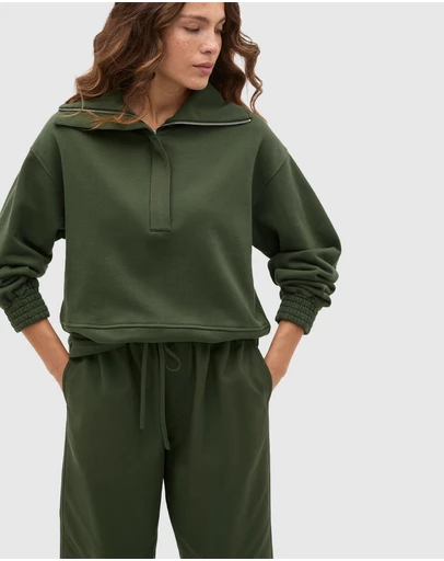 Seed Heritage - Terry Half Placket Sweat