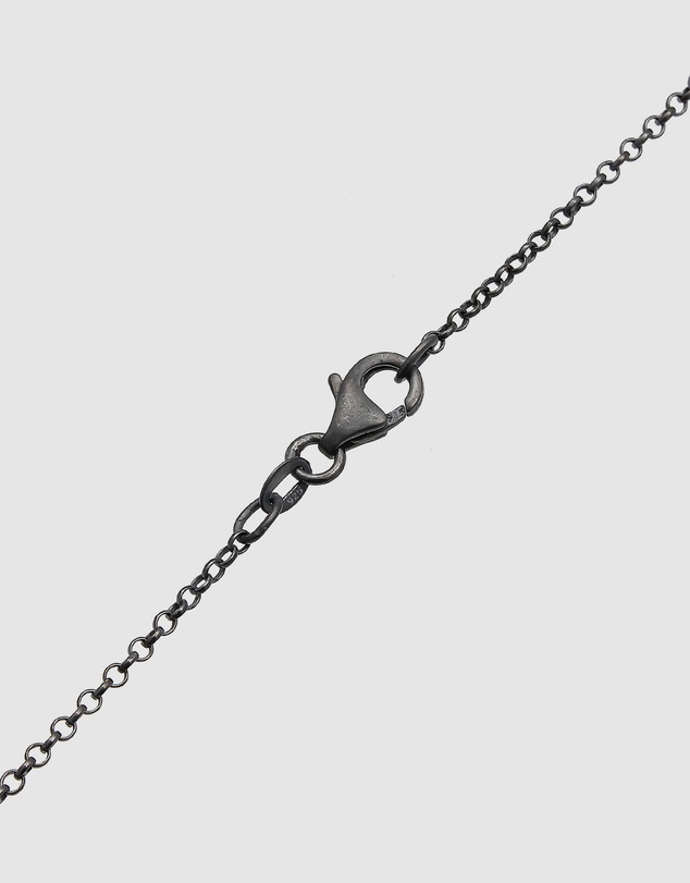 Kuzzoi - ICONIC EXCLUSIVE - Long Necklace with Cross Pendant in Oxidised 925 Sterling Silver