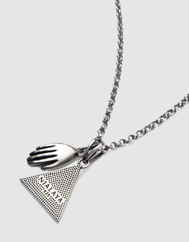Nialaya Jewellery - Men's Necklace with Evil Eye and Eye Of Ra Pendant