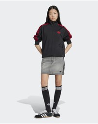 adidas Originals - Adicolor 3-Stripes Denim Mini Skirt Womens