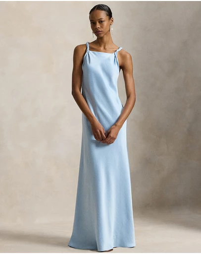 Polo Ralph Lauren - Twisted-Strap Satin Dress - The ICONIC Exclusive