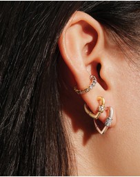 Ania Haie - Gold Mini Heart Clasp Huggie Earrings
