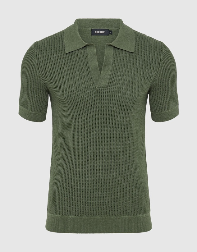 Oxford - Huck Lined Knitted Polo