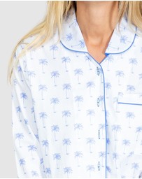 Sant And Abel - Women's Blue Palm Tree Night Shirt
